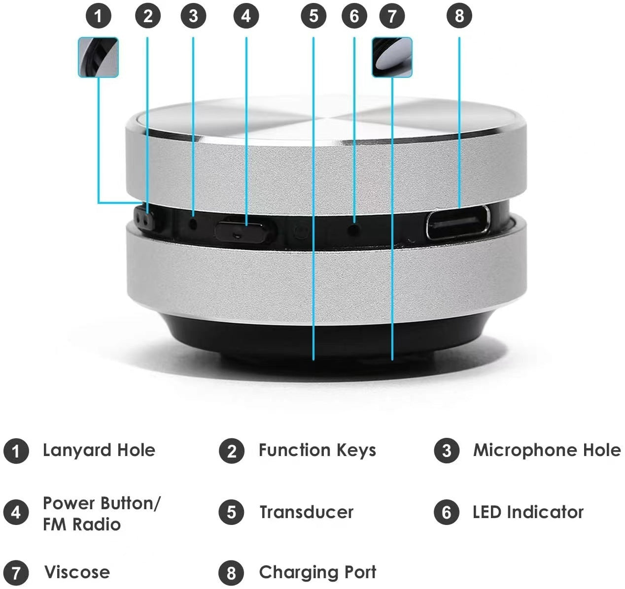 Wireless Bluetooth Speaker Magnetic Portable